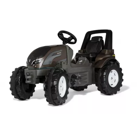 Tractor a pedales infantil Rolly Farmtrac Premium Valtra con asiento ajustable para juegos al aire libre.