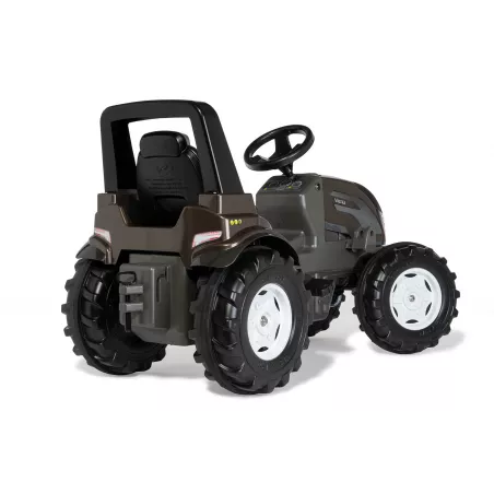 Tractor a pedales infantil Rolly Farmtrac Premium Valtra con asiento ajustable para juegos al aire libre.