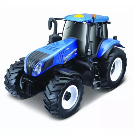 Tractor de juguete New Holland T8.320 a escala de la marca Maisto para coleccionistas.