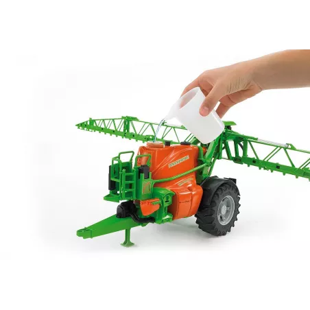 Remolque pulverizador de juguete Amazone UX 5200 de Bruder a escala 1:16 con depósito de agua funcional.