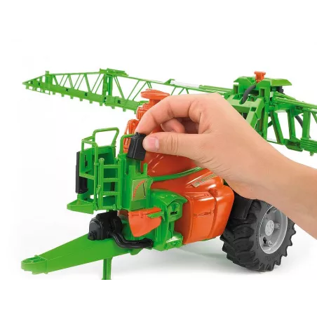 Remolque pulverizador de juguete Amazone UX 5200 de Bruder a escala 1:16 con depósito de agua funcional.