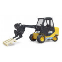 Juguete JCB Teletruk de Bruder a escala 1:16 con brazo telescópico y pala frontal.
