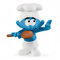 Figura del Pitufo Cocinero de Schleich con gorro de chef, juguete coleccionable detallado.