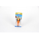 Muñeco conductor de motonieve de rescate Bruder con equipamiento detallado para misiones en la nieve.