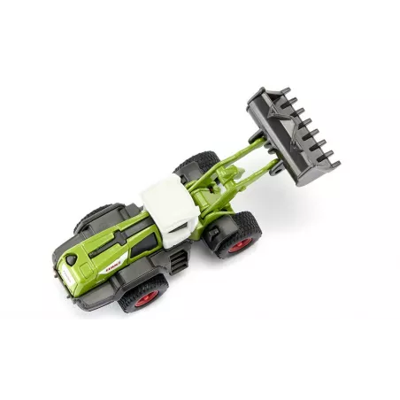Cargadora de ruedas Claas Torion 1914 de juguete en miniatura de metal y plástico.