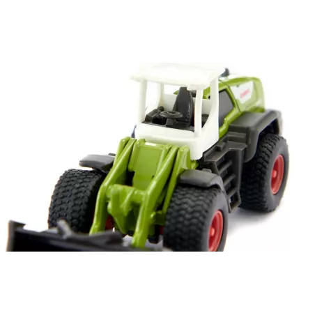 Cargadora de ruedas Claas Torion 1914 de juguete en miniatura de metal y plástico.
