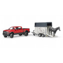 Juguete RAM 2500 con remolque para caballos a escala 1:16 de Bruder