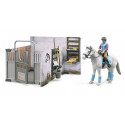 Establo de juguete bworld de BRUDER para caballos y figuras de granja