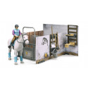 Establo de juguete bworld de BRUDER para caballos y figuras de granja