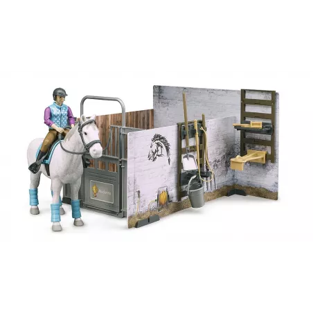Establo de juguete bworld de BRUDER para caballos y figuras de granja
