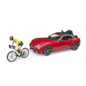 Juguete Bruder de ciclista con bicicleta de carreras Roadster a escala 1:16