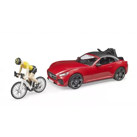Juguete Bruder de ciclista con bicicleta de carreras Roadster a escala 1:16