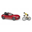 Juguete Bruder de ciclista con bicicleta de carreras Roadster a escala 1:16