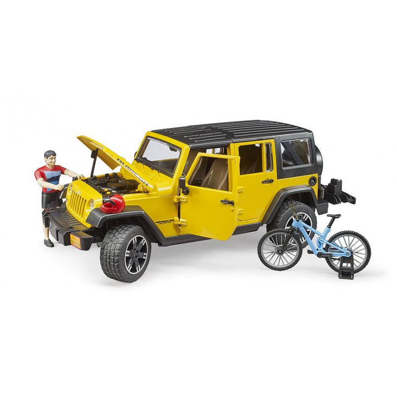 Jeep Wrangler Rubicon Unlimited bicicleta y ciclista Jeep Wrangler Rubicon Unlimited bicicleta y ciclista