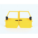 Puertas de repuesto amarillas para Jeep de juguete Bruder escala 1:16