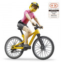 Bicicleta de montaña de juguete Bruder con figura articulada bworld y casco