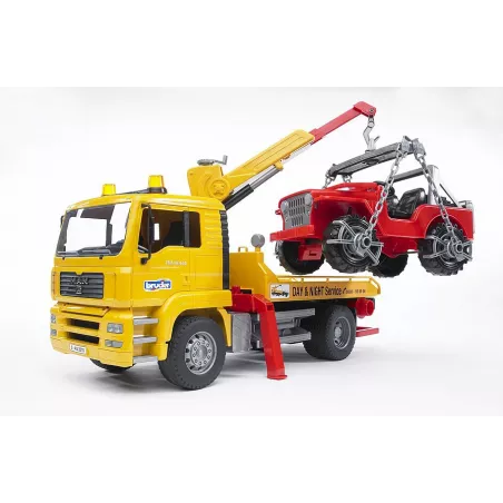 Camion Grua Man incluye todoterreno - escala 1:16
