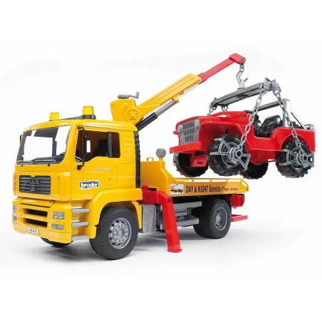 Camion Grua Man incluye todoterreno - escala 1:16