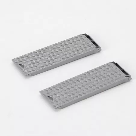 Rampas de acceso Bruder escala 1:16 de plástico resistente para vehículos de juguete y construcción.