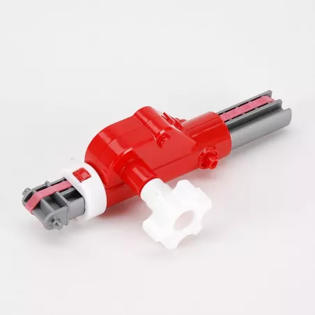 Cilindro de elevación blanco y rojo para camión de bomberos de juguete Bruder a escala 1:16.