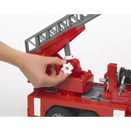 Camion Bomberos MAN con escalera y luz sonido - escala 1:16