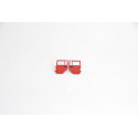 Set de puertas traseras rojas izquierda y derecha para camión de juguete Bruder escala 1:16