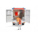 Ambulancia de juguete MB Sprinter de Bruder con luces, sonido y camilla para niños.