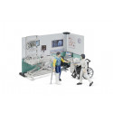 Set de asistencia médica Bruder a escala 1:16 con figura y accesorios de rescate de juguete.