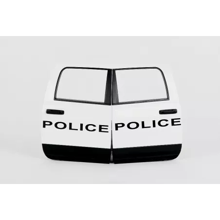 Puertas traseras de repuesto izquierda y derecha para coche de policía RAM 2500 de Bruder escala 1:16.