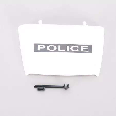 Capó de motor con soporte escala 1:16 para coche de policía de juguete Bruder.