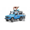 Land Rover de policía de juguete Bruder a escala 1:16 con figura de agente.