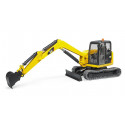Miniexcavadora de juguete Cat de Bruder escala 1:16 con brazo móvil y cabina giratoria