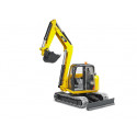 Miniexcavadora de juguete Cat de Bruder escala 1:16 con brazo móvil y cabina giratoria