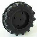 Rueda de repuesto original Rolly Toys de 226 x 86 mm con eje de 10 mm para vehículos de pedales infantiles.