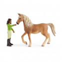 Figura articulada de Sarah y su yegua árabe Mystery de Schleich Horse Club, juguete de hípica.
