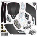 Pegatina Kid Valtra de repuesto para tractor de juguete Rolly Toys
