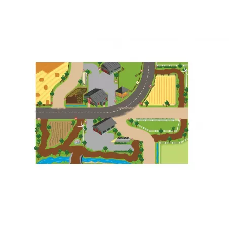 Alfombra infantil de juego con diseño de granja Kids Globe de 100x150 cm