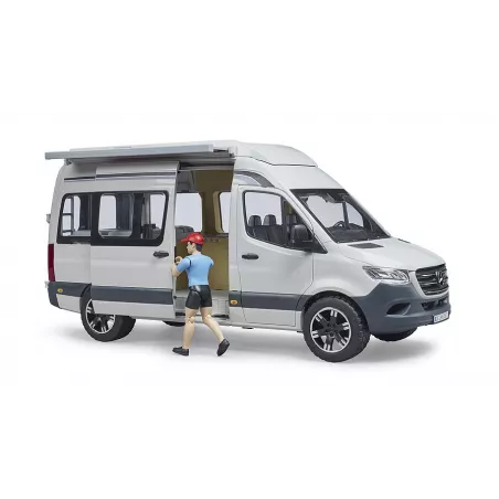 Furgoneta camper de juguete MB Sprinter Bruder a escala 1:16 con figura de conductor