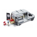 Furgoneta camper de juguete MB Sprinter Bruder a escala 1:16 con figura de conductor