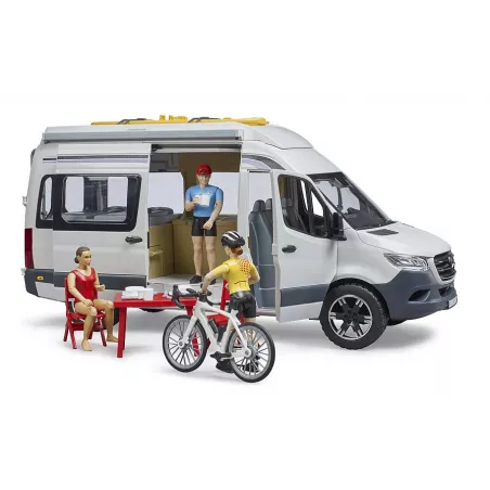 Furgoneta camper de juguete MB Sprinter Bruder a escala 1:16 con figura de conductor