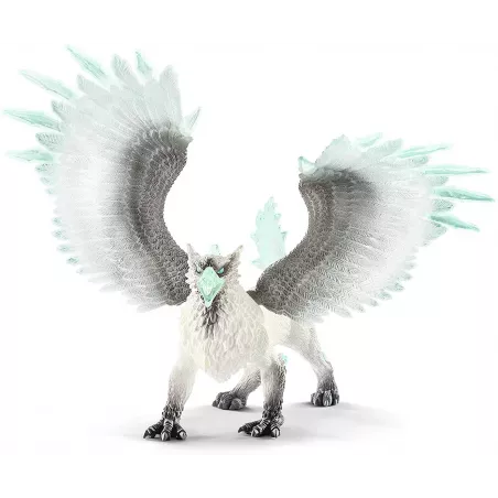 Figura de juguete Garra de hielo de Schleich con alas heladas, pico y garras afiladas.