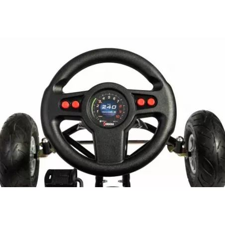Kart de pedales GoKart ATX racer de Ferbedo para niños de 3 a 8 años con chasis de acero y freno de mano.