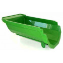 Camión volquete de juguete verde resistente para niños, ideal para jugar con arena en la playa y jardín.