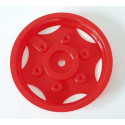 Cubierta de rueda roja Rolly Toys para tractor de pedales, compatible con ruedas de 335x120 y 310x110.