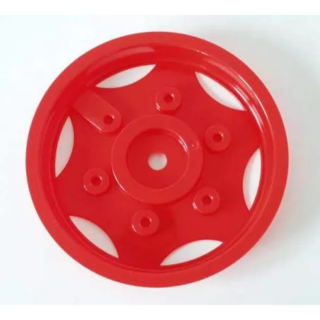 Cubierta de rueda roja Rolly Toys para tractor de pedales, compatible con ruedas de 335x120 y 310x110.