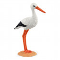 Figura de cigüeña de juguete Schleich pintada a mano de la colección Farm World.