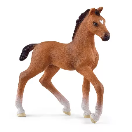 Potro Oldenburgo de juguete Schleich con diseño realista y detallado.