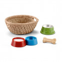 Set de juguete de comida para perros y gatos con comederos de la marca Schleich.