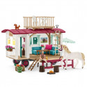 Caravana de juguete para encuentros secretos de Horse Club Schleich con accesorios y yegua.