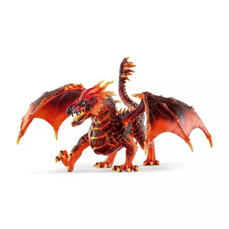 Figura de dragón de lava de Schleich Eldrador con alas detalladas y cola con pinchos.